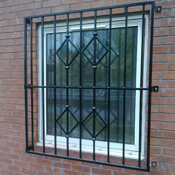 Decorative window bars removeable security window bars and decorative